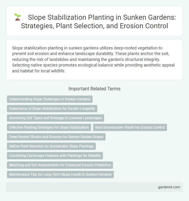 Slope Stabilization Planting in Sunken Gardens: Strategies, Plant Selection, and Erosion Control