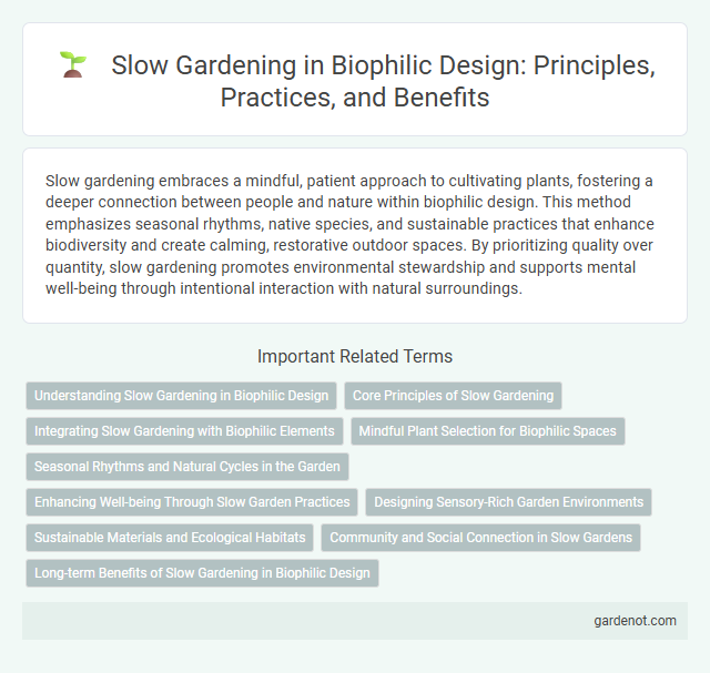 Slow Gardening in Biophilic Design: Principles, Practices, and Benefits