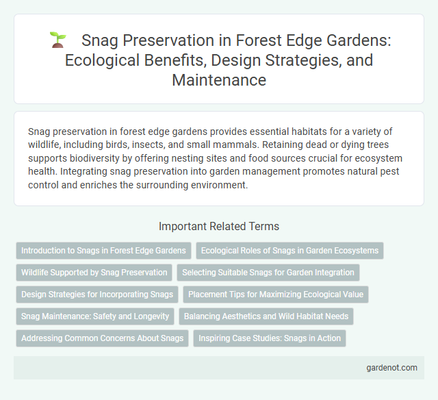 Snag Preservation in Forest Edge Gardens: Ecological Benefits, Design Strategies, and Maintenance
