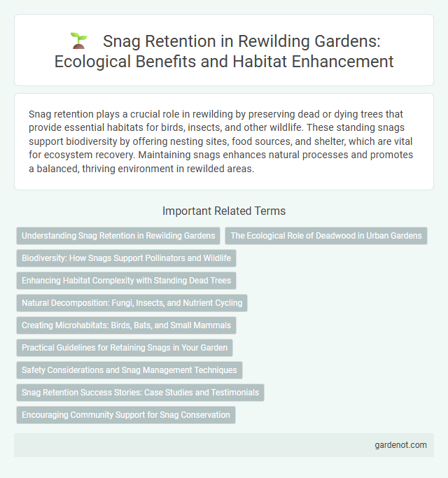 Snag Retention in Rewilding Gardens: Ecological Benefits and Habitat Enhancement