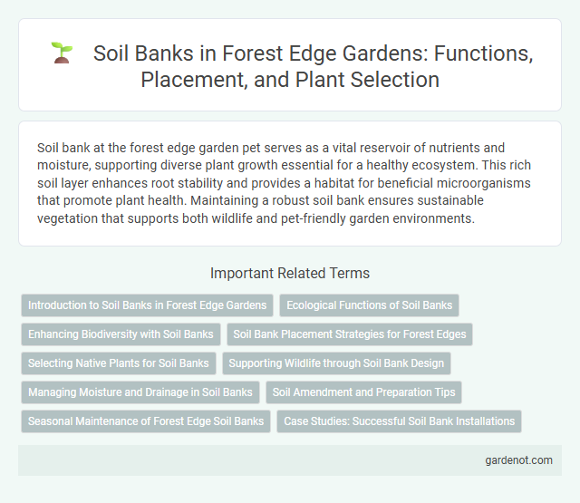 Soil Banks in Forest Edge Gardens: Functions, Placement, and Plant Selection