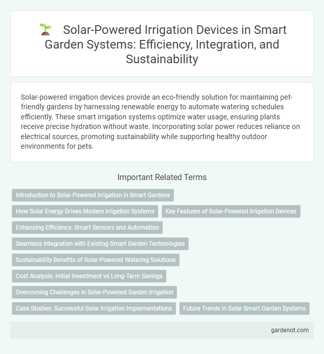 Solar-Powered Irrigation Devices in Smart Garden Systems: Efficiency, Integration, and Sustainability