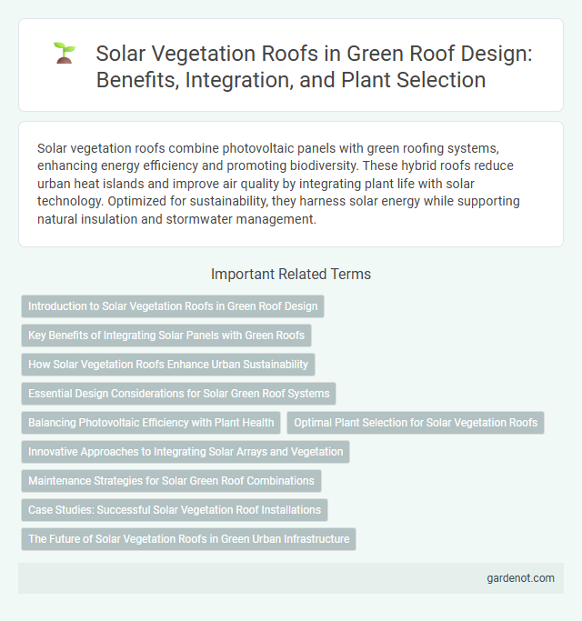Solar Vegetation Roofs in Green Roof Design: Benefits, Integration, and Plant Selection