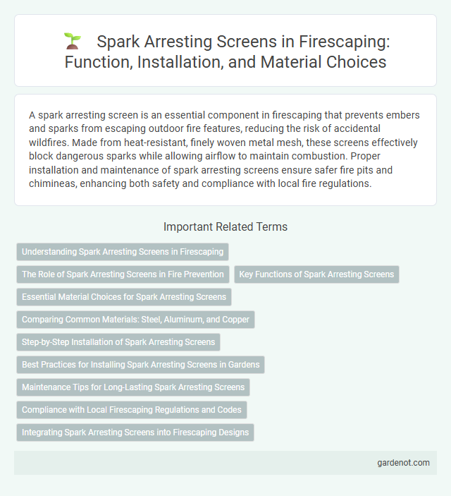 Spark Arresting Screens in Firescaping: Function, Installation, and Material Choices