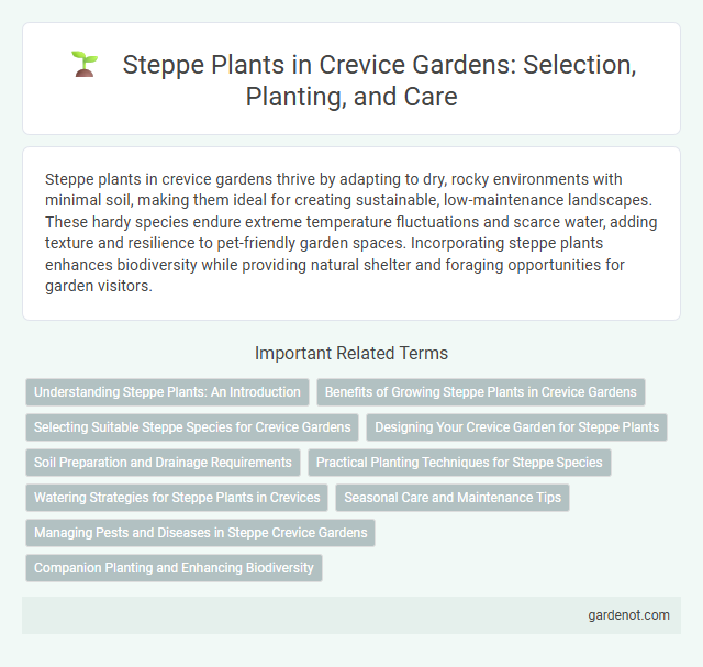 Steppe Plants in Crevice Gardens: Selection, Planting, and Care