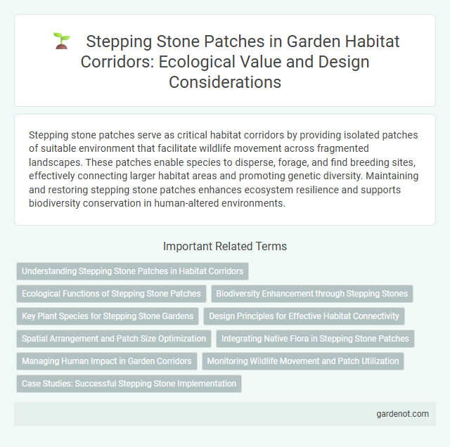 Stepping Stone Patches in Garden Habitat Corridors: Ecological Value and Design Considerations