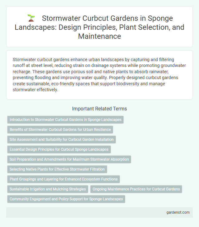 Stormwater Curbcut Gardens in Sponge Landscapes: Design Principles, Plant Selection, and Maintenance