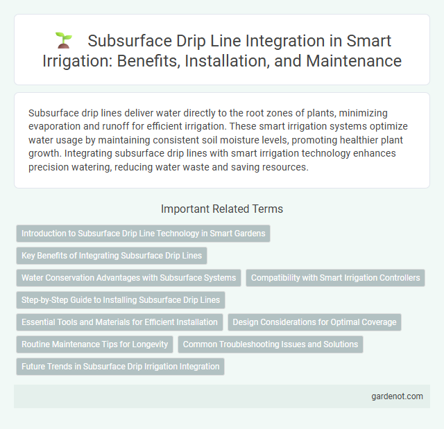 Subsurface Drip Line Integration in Smart Irrigation: Benefits, Installation, and Maintenance