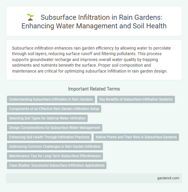 Subsurface Infiltration in Rain Gardens: Enhancing Water Management and Soil Health