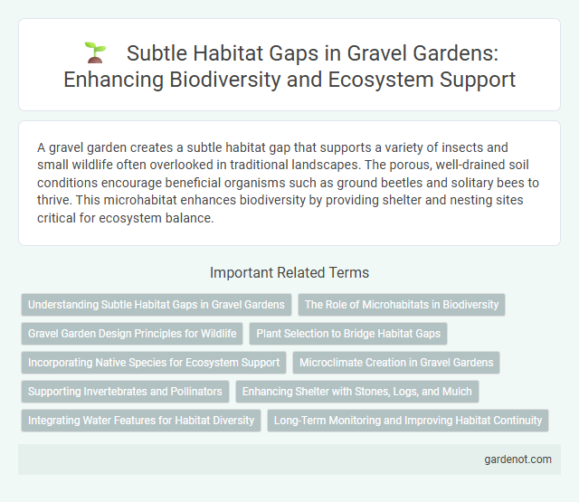 Subtle Habitat Gaps in Gravel Gardens: Enhancing Biodiversity and Ecosystem Support