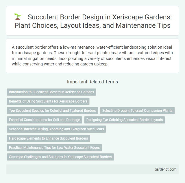 Succulent Border Design in Xeriscape Gardens: Plant Choices, Layout Ideas, and Maintenance Tips