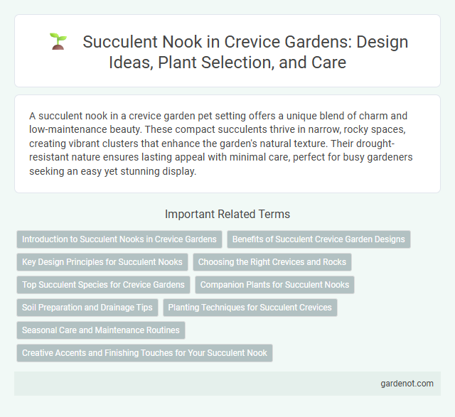 Succulent Nook in Crevice Gardens: Design Ideas, Plant Selection, and Care