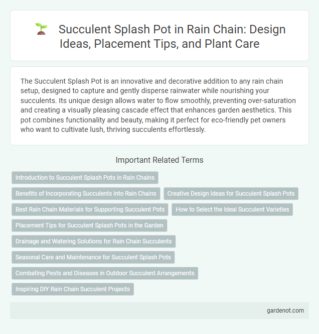 Succulent Splash Pot in Rain Chain: Design Ideas, Placement Tips, and Plant Care