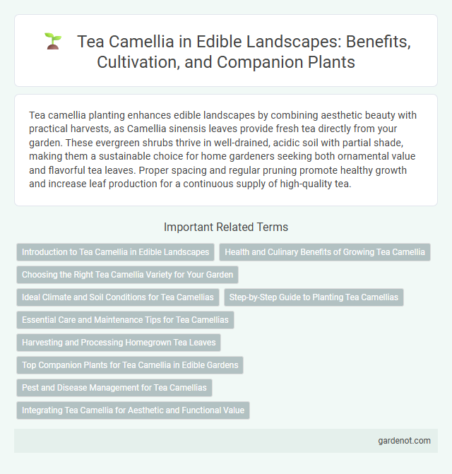 Tea Camellia in Edible Landscapes: Benefits, Cultivation, and Companion Plants