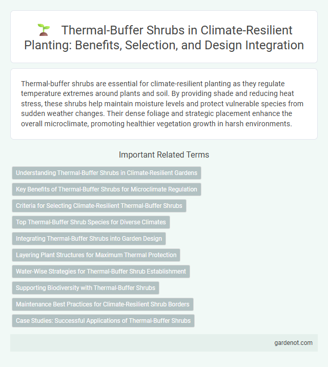 Thermal-Buffer Shrubs in Climate-Resilient Planting: Benefits, Selection, and Design Integration