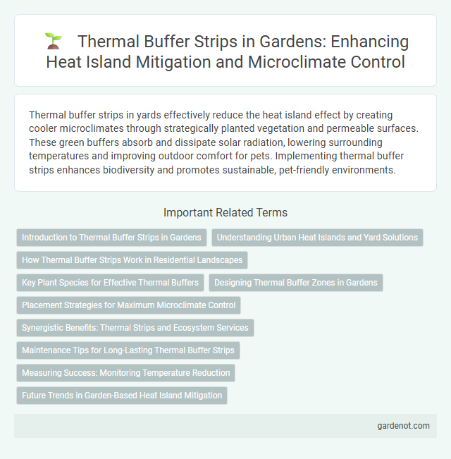 Thermal Buffer Strips in Gardens: Enhancing Heat Island Mitigation and Microclimate Control