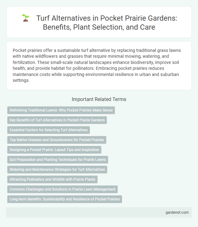 Turf Alternatives in Pocket Prairie Gardens: Benefits, Plant Selection, and Care