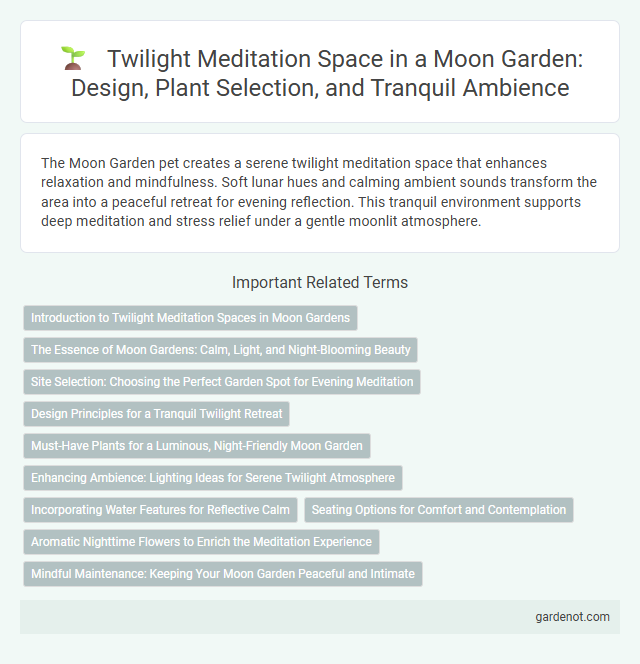 Twilight Meditation Space in a Moon Garden: Design, Plant Selection, and Tranquil Ambience