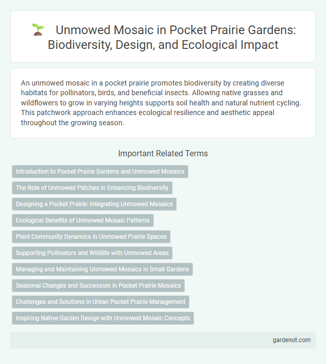 Unmowed Mosaic in Pocket Prairie Gardens: Biodiversity, Design, and Ecological Impact