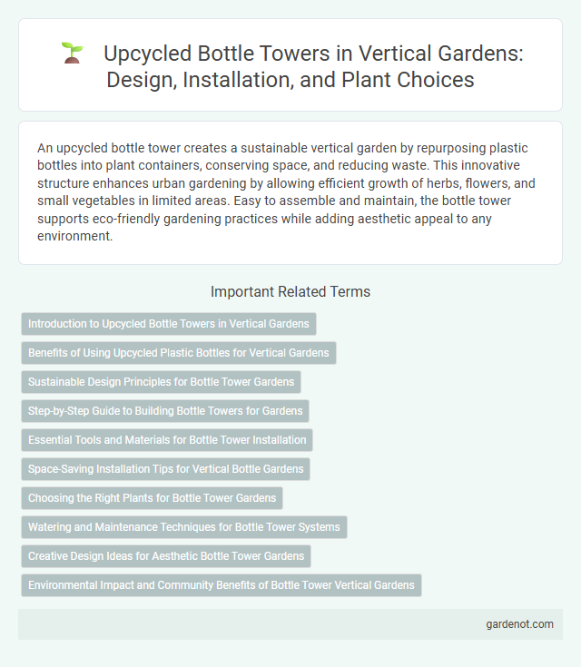 Upcycled Bottle Towers in Vertical Gardens: Design, Installation, and Plant Choices