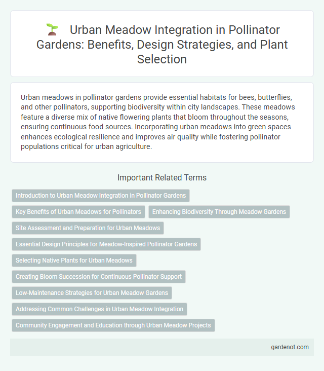 Urban Meadow Integration in Pollinator Gardens: Benefits, Design Strategies, and Plant Selection