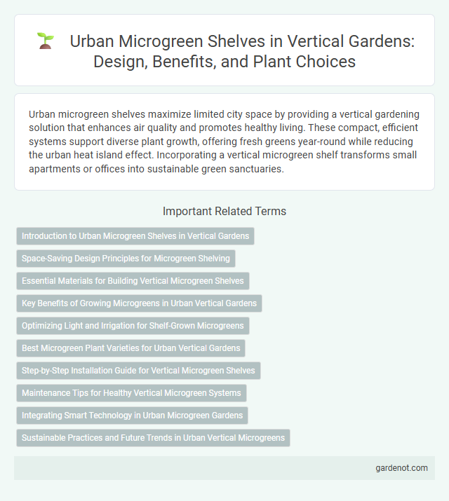 Urban Microgreen Shelves in Vertical Gardens: Design, Benefits, and Plant Choices