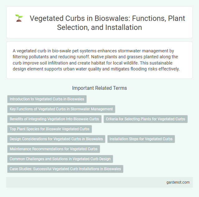 Vegetated Curbs in Bioswales: Functions, Plant Selection, and Installation