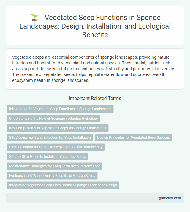Vegetated Seep Functions in Sponge Landscapes: Design, Installation, and Ecological Benefits