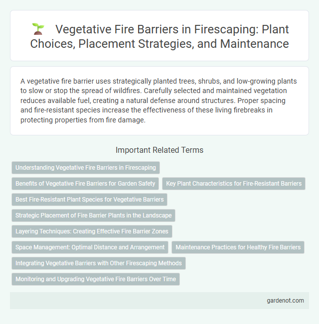 Vegetative Fire Barriers in Firescaping: Plant Choices, Placement Strategies, and Maintenance