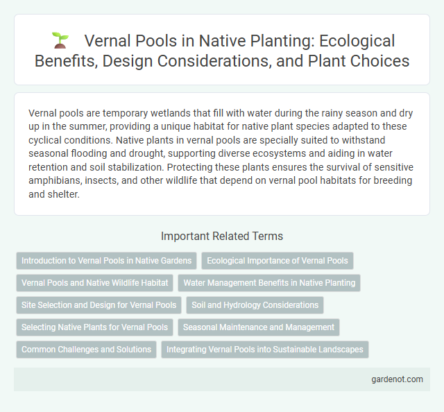Vernal Pools in Native Planting: Ecological Benefits, Design Considerations, and Plant Choices