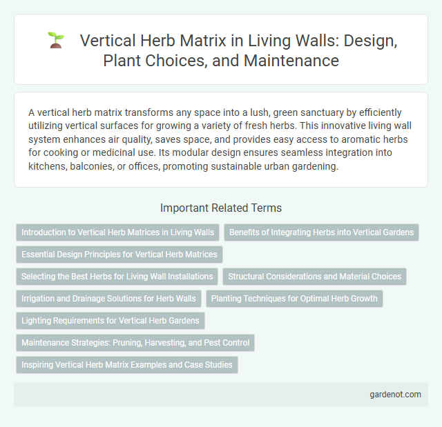 Vertical Herb Matrix in Living Walls: Design, Plant Choices, and Maintenance