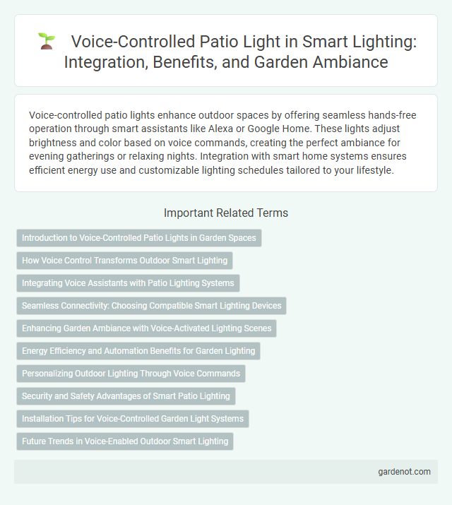 Voice-Controlled Patio Light in Smart Lighting: Integration, Benefits, and Garden Ambiance