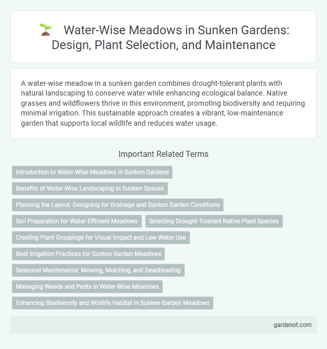 Water-Wise Meadows in Sunken Gardens: Design, Plant Selection, and Maintenance