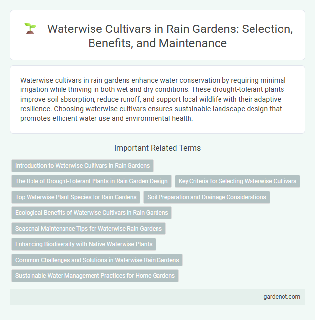 Waterwise Cultivars in Rain Gardens: Selection, Benefits, and Maintenance