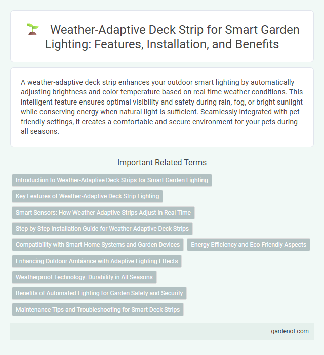 Weather-Adaptive Deck Strip for Smart Garden Lighting: Features, Installation, and Benefits