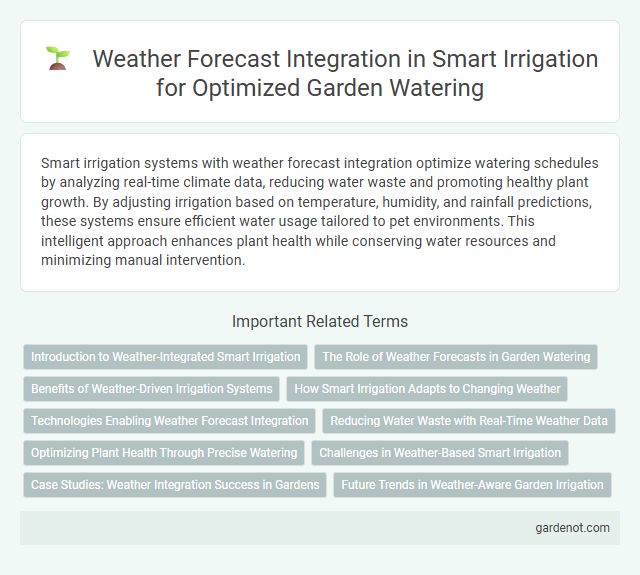 Weather Forecast Integration in Smart Irrigation for Optimized Garden Watering