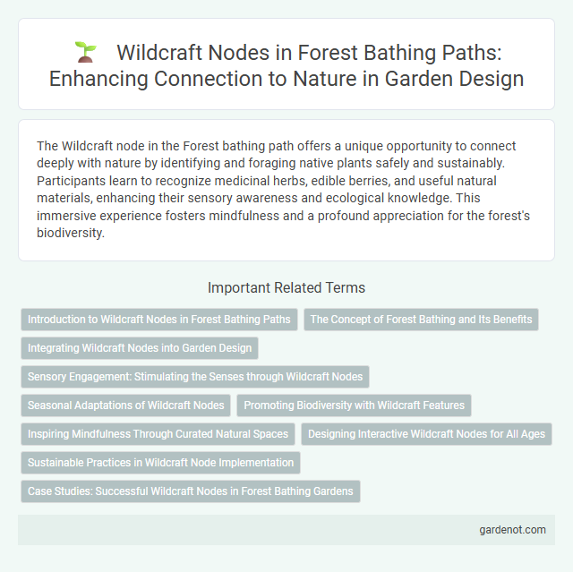 Wildcraft Nodes in Forest Bathing Paths: Enhancing Connection to Nature in Garden Design
