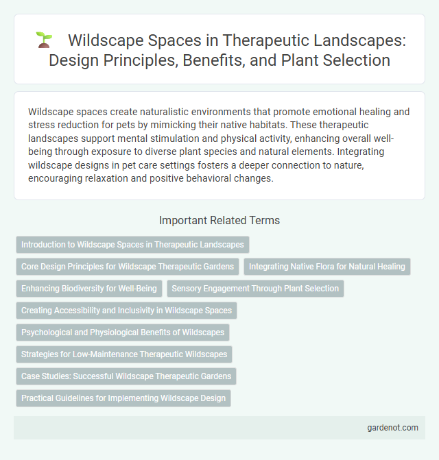 Wildscape Spaces in Therapeutic Landscapes: Design Principles, Benefits, and Plant Selection
