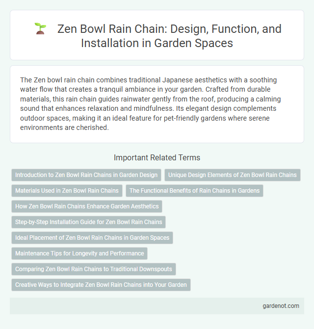 Zen Bowl Rain Chain: Design, Function, and Installation in Garden Spaces