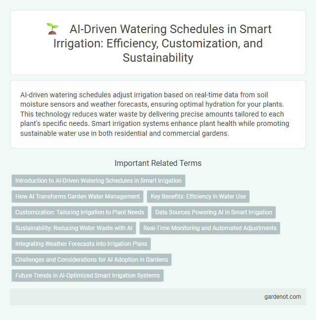 AI-Driven Watering Schedules in Smart Irrigation: Efficiency, Customization, and Sustainability
