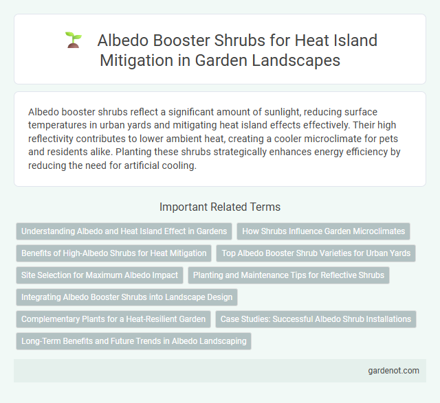 Albedo Booster Shrubs for Heat Island Mitigation in Garden Landscapes