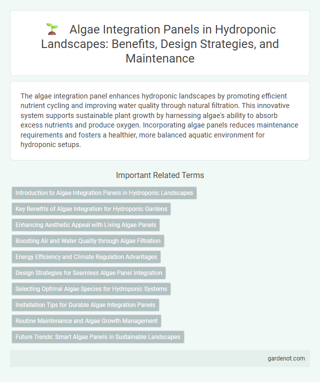 Algae Integration Panels in Hydroponic Landscapes: Benefits, Design Strategies, and Maintenance