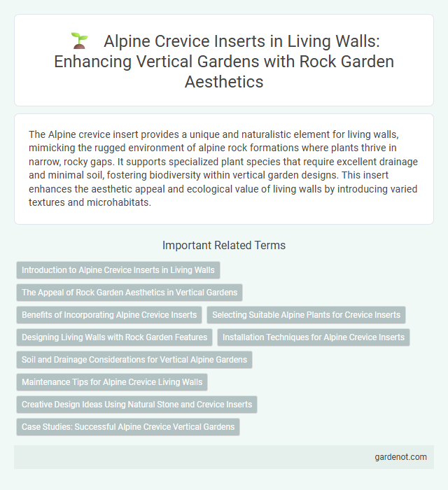 Alpine Crevice Inserts in Living Walls: Enhancing Vertical Gardens with Rock Garden Aesthetics
