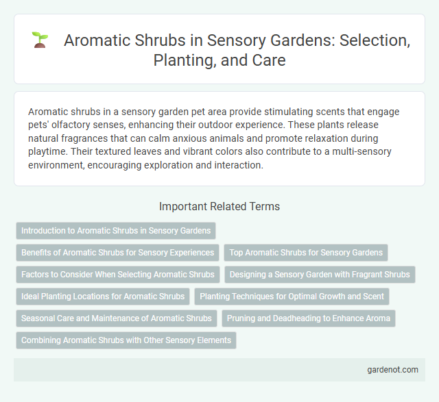 Aromatic Shrubs in Sensory Gardens: Selection, Planting, and Care