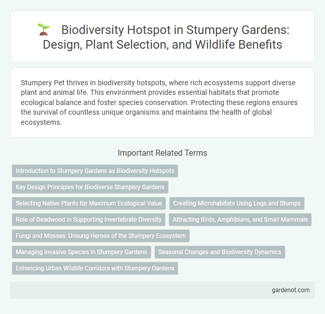 Biodiversity Hotspot in Stumpery Gardens: Design, Plant Selection, and Wildlife Benefits