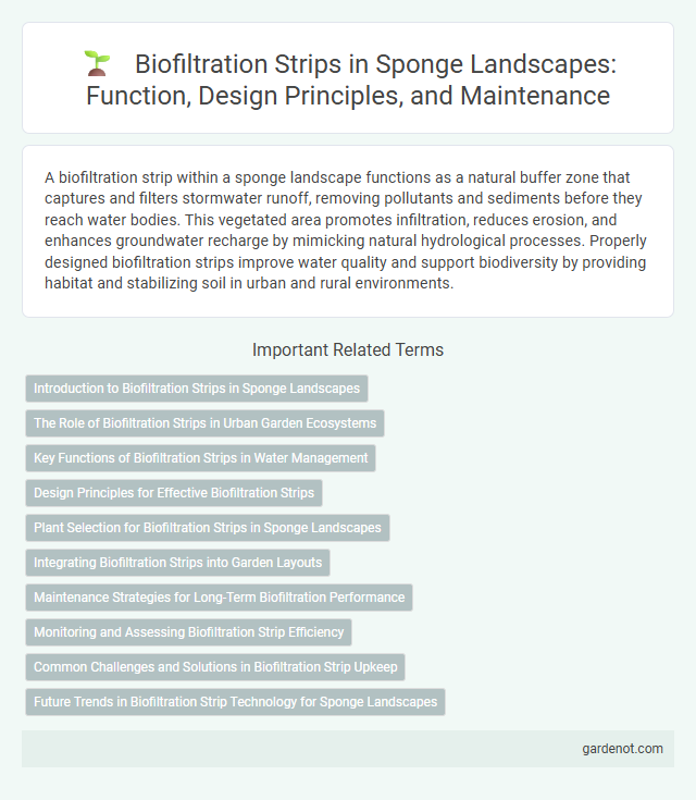 Biofiltration Strips in Sponge Landscapes: Function, Design Principles, and Maintenance
