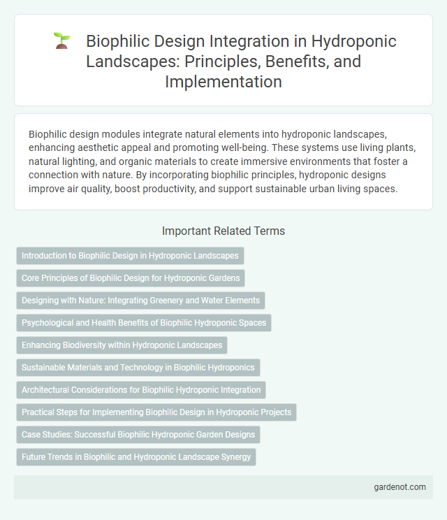 Biophilic Design Integration in Hydroponic Landscapes: Principles, Benefits, and Implementation