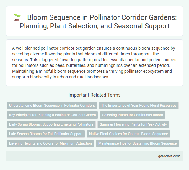 Bloom Sequence in Pollinator Corridor Gardens: Planning, Plant Selection, and Seasonal Support