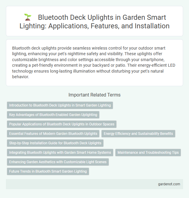 Bluetooth Deck Uplights in Garden Smart Lighting: Applications, Features, and Installation