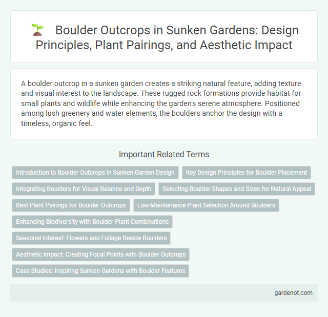 Boulder Outcrops in Sunken Gardens: Design Principles, Plant Pairings, and Aesthetic Impact